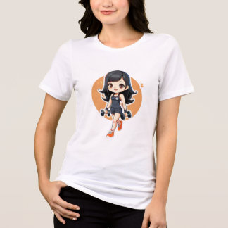 Camiseta chibi Estampado divertido Moda casual Art T Shirt
