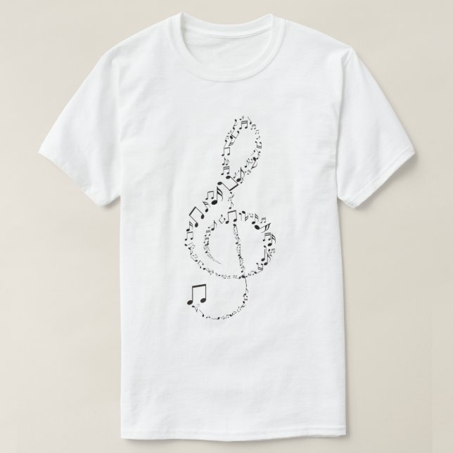 Camiseta Clave de Sol Musical T-shirt (Design framsida)