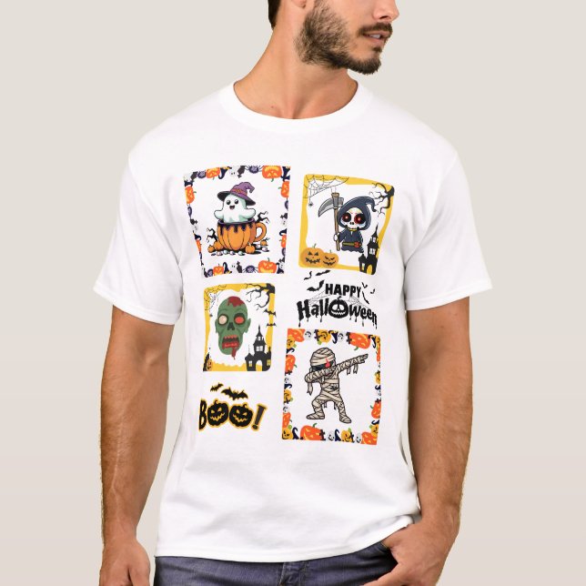 Camiseta Collage de Terror T Shirt (Framsida)