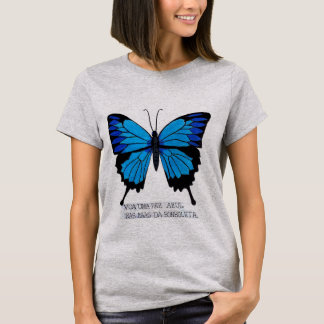 Camiseta com estampa da borboleta azul t shirt