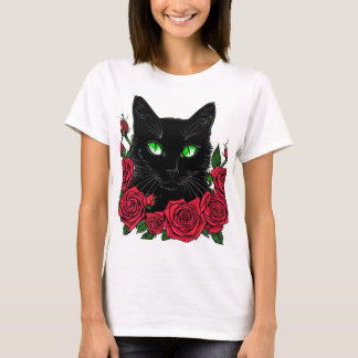 Camiseta com estampa de gato  t shirt
