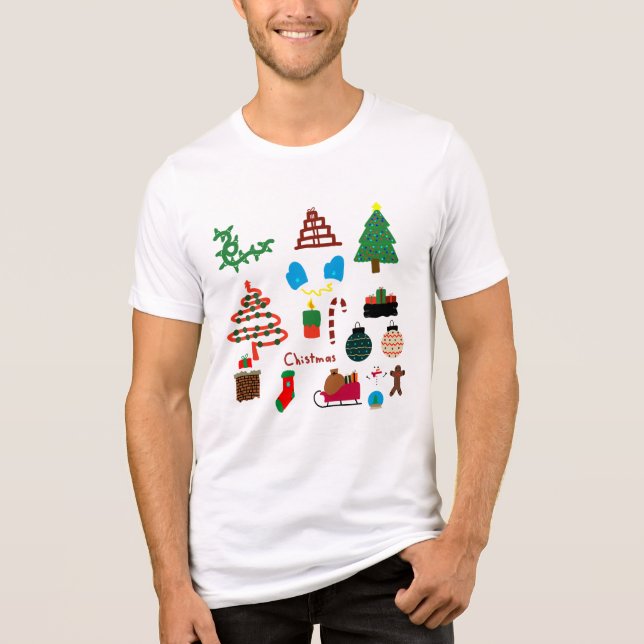 Camiseta con dibujos navideños t shirt (Framsida)