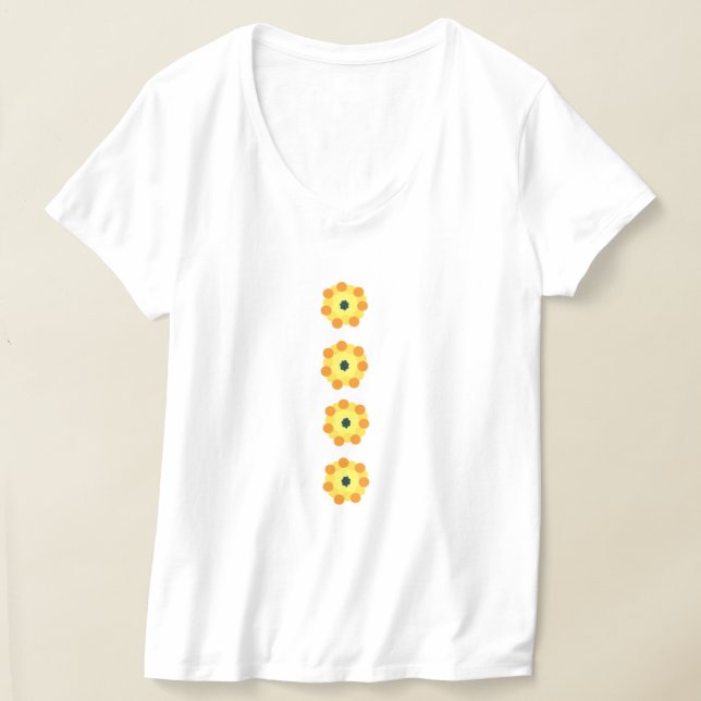 Camiseta con flores abstractas t shirt (Laydown)