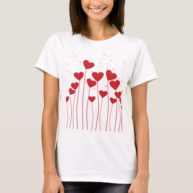 Camiseta Corazones. Colección Con Mucho Amor ❤️  T Shirt (Framsida)