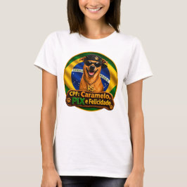 Camiseta CPF Caramelo PIX e Felicidade Feminino T Shirt