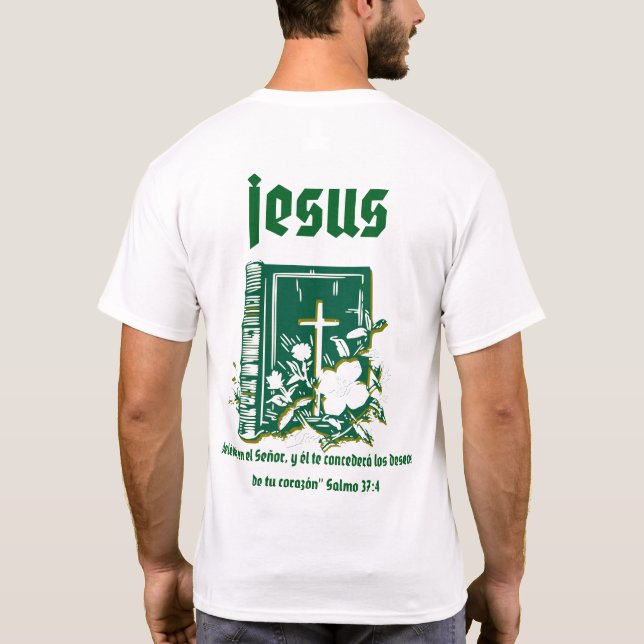 Camiseta Cristiana para Hombre - Estilo Relajado T Shirt (Baksida)