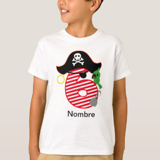 Camiseta Cumpleaños pirata, 6 años T Shirt