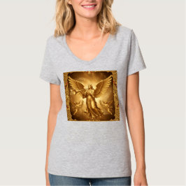 Camiseta de anjo dourada t shirt