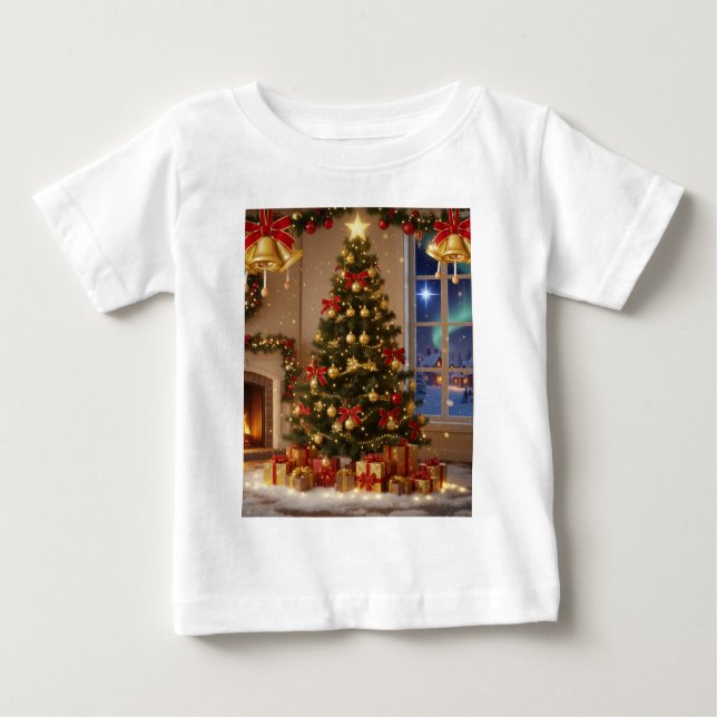 Camiseta de bebe de natal t shirt (Framsida)