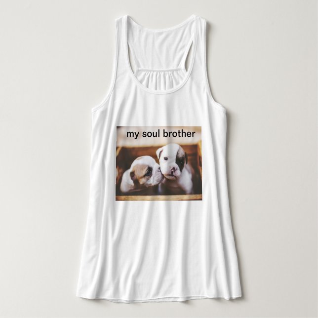 camiseta de cachorrinhos linne med racerback  (Design framsida)