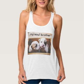camiseta de cachorrinhos linne med racerback