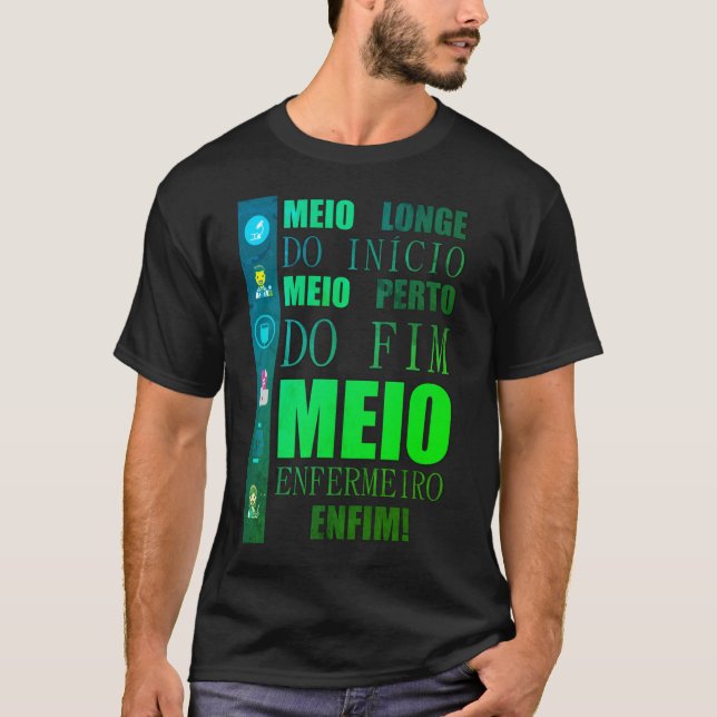 Camiseta de Enfermagem - Metade do Curso T Shirt (Framsida)