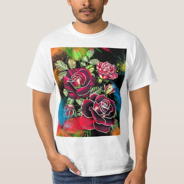  camiseta   de flor t shirt (Framsida)