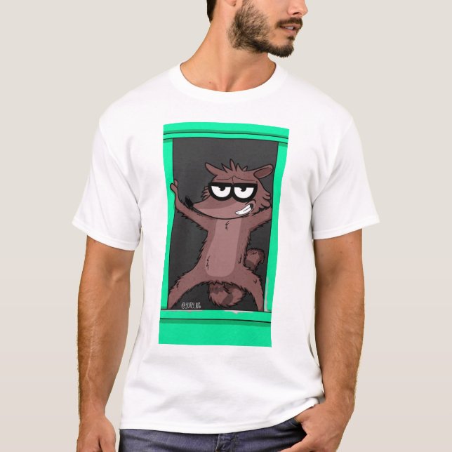 Camiseta de Guaxinim T Shirt (Framsida)