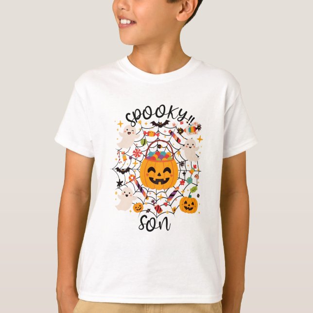 Camiseta de Halloween Kawaii para Mi Hijo T Shirt (Framsida)