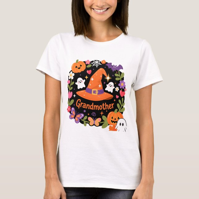 Camiseta de Halloween para Abuela T Shirt (Framsida)