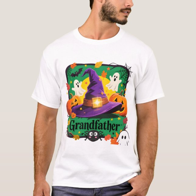 Camiseta de Halloween para Abuelo T Shirt (Framsida)