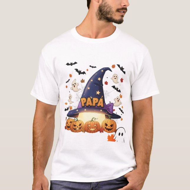 Camiseta de Papá Mágico de Halloween T Shirt (Framsida)