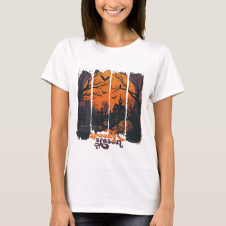 Camiseta de Terror con Mansión Encantada T Shirt