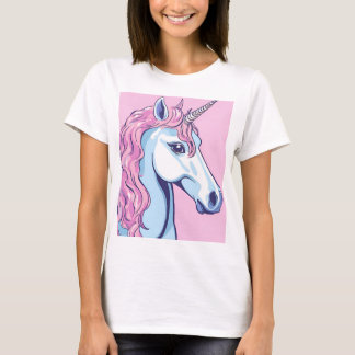 Camiseta de unicornio con fondo rosado t shirt