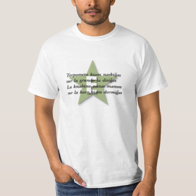 Camiseta em esperanto tee (Framsida)