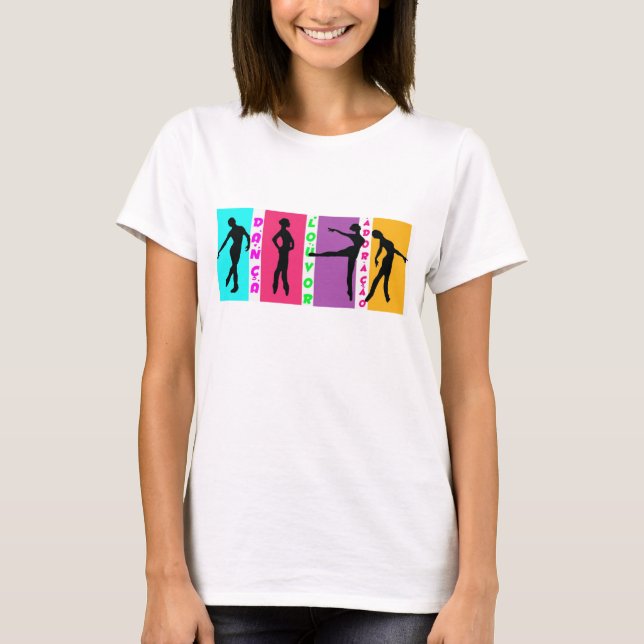 Camiseta em microfibra feminina Dança louvor e... Tröja (Framsida)