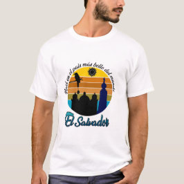 CAMISETA ESTAMPADA EL PAIS MAS BELLO EL SALVADOR T SHIRT