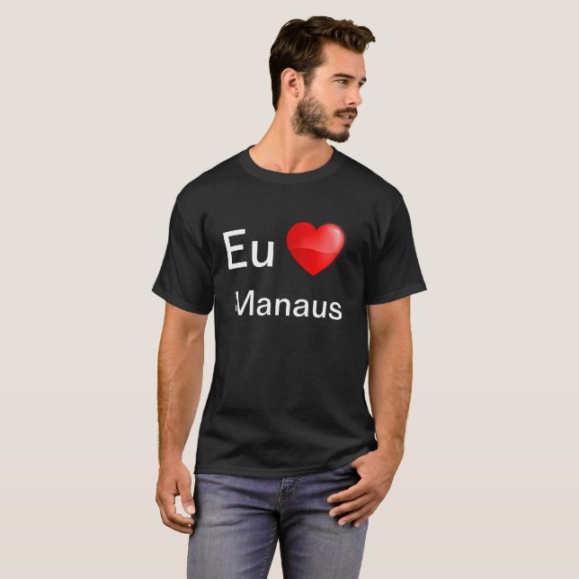 Camiseta Eu amo Manaus Tee Shirt (Hel framsida)