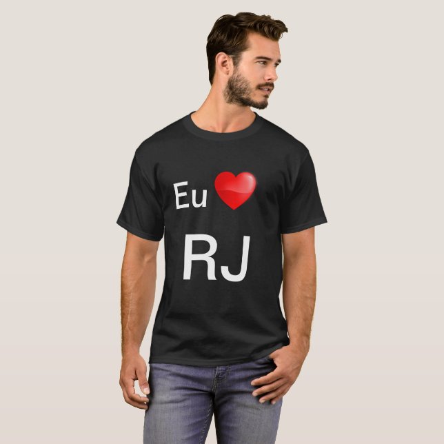 Camiseta Eu amo Rio de Janeiro T Shirt (Hel framsida)