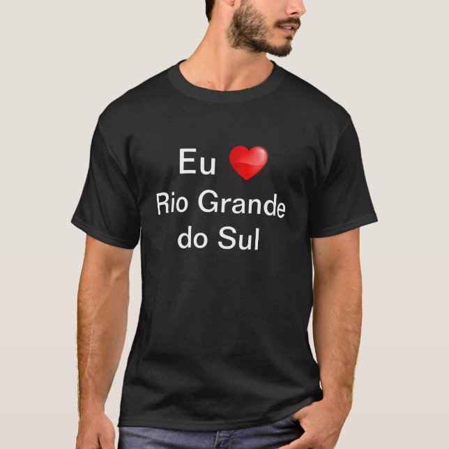 Camiseta, eu amo Rio Grande do Sul T Shirt (Framsida)