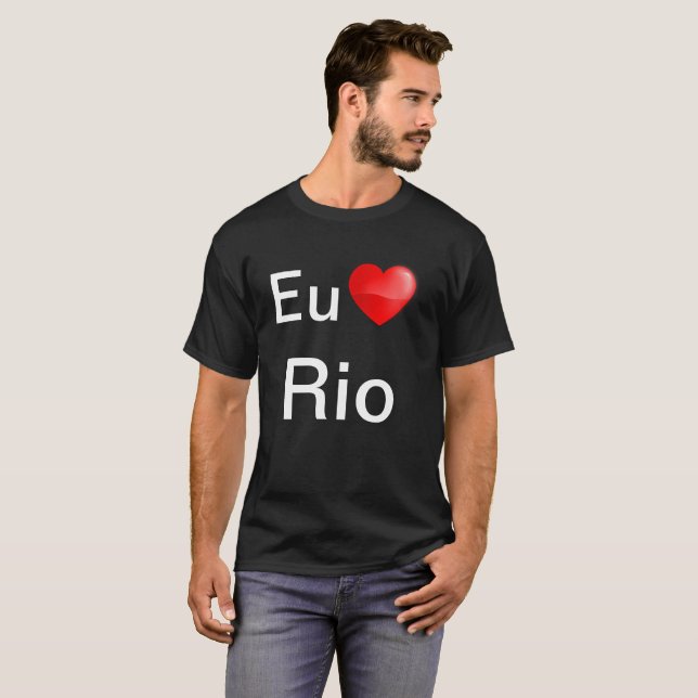 Camiseta Eu amo Rio Tee Shirt (Hel framsida)