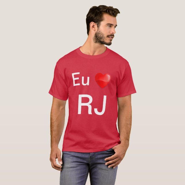 Camiseta Eu amo RJ T Shirt (Hel framsida)