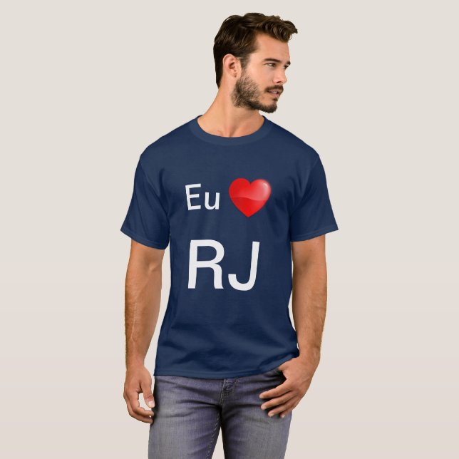 Camiseta eu amo RJ T-shirt (Hel framsida)