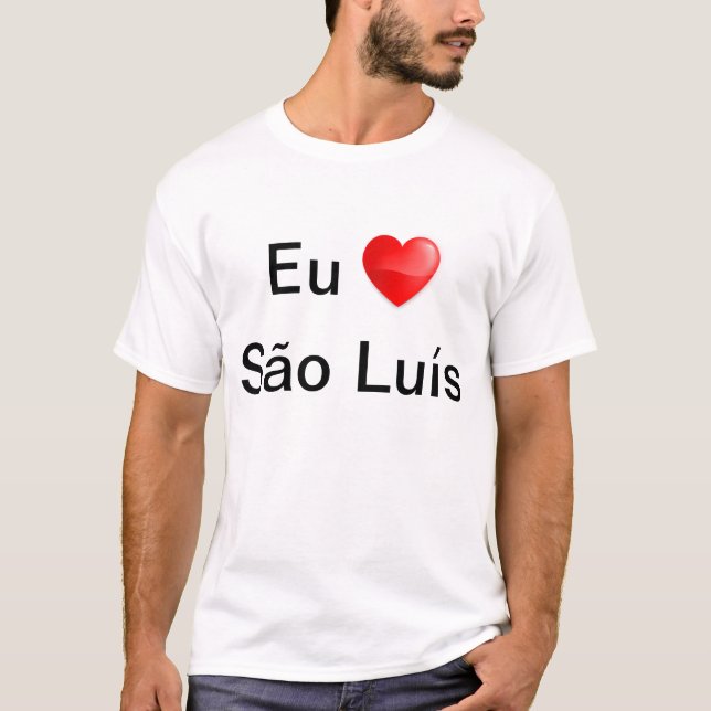 Camiseta eu  amo São Luís T Shirt (Framsida)