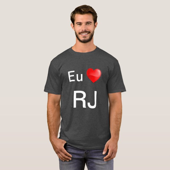 camiseta eu ao RJ Tee Shirt (Hel framsida)