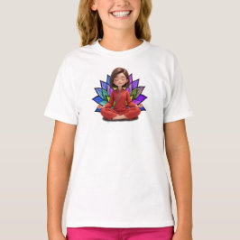 Camiseta Fem Infantil Básica Meditação-1 T Shirt