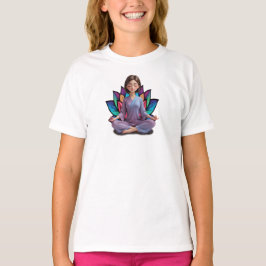 Camiseta Fem Infantil Básica Meditação-3 T Shirt