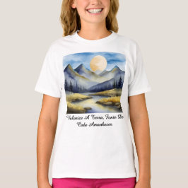 Camiseta Fem Juvenil Básica Amanhecer da Terra-2 T Shirt