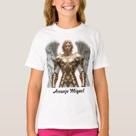 Camiseta Fem Juvenil Básica Arcanjo Miguel T Shirt