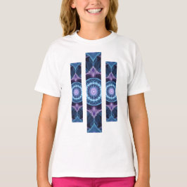 Camiseta Fem Juvenil Básica Fractal Geometrico-1 T Shirt