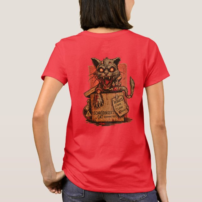 Camiseta Fem. Schrodinger's Zombie Cat - Back T Shirt (Baksida)