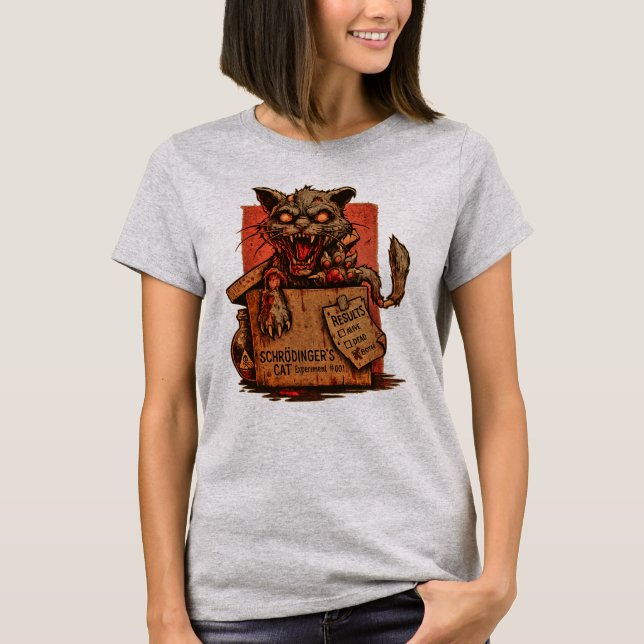 Camiseta Fem. Schrodinger's Zombie Cat - Front T Shirt (Framsida)