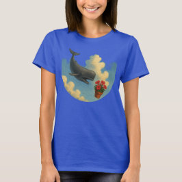 Camiseta Fem. Whale And Bowl Of Petunias - Front T Shirt