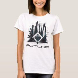 Camiseta Feminina Básica Abstrato Futurista-4 T Shirt