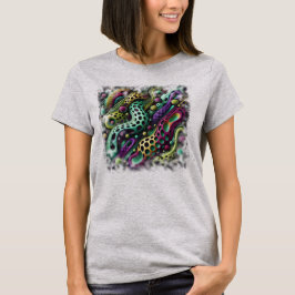 Camiseta Feminina Básica Abstrato T Shirt