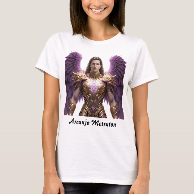 Camiseta Feminina Básica Arcanjo Metatron T Shirt (Framsida)