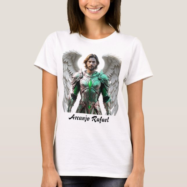 Camiseta Feminina Básica Arcanjo Rafael T Shirt (Framsida)