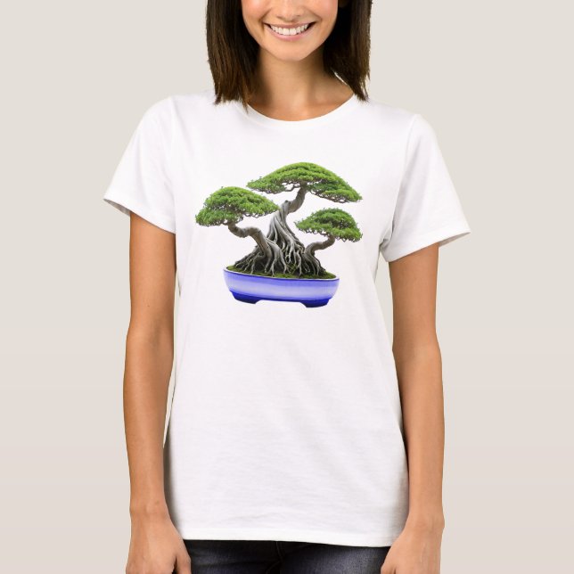Camiseta Feminina Básica Bonsai-11 T Shirt (Framsida)