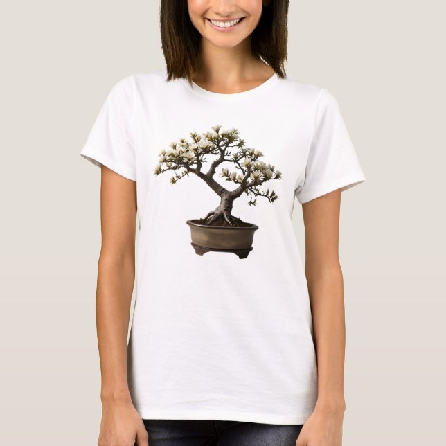 Camiseta Feminina Básica Bonsai-17 T Shirt (Framsida)