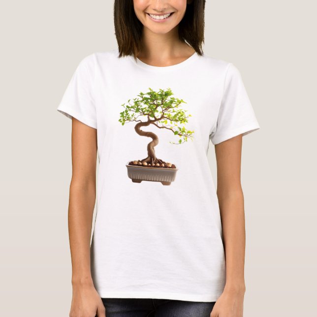 Camiseta Feminina Básica Bonsai-3 T Shirt (Framsida)